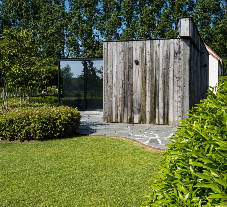 Houtskeletbouw met barnwood gevelbekleding