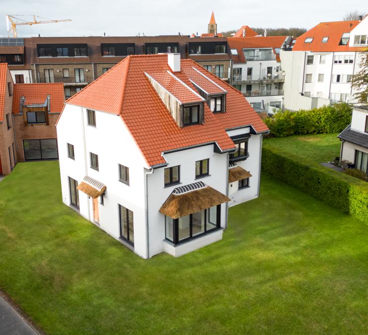 Zijaanzicht houtskeletbouwwoning
