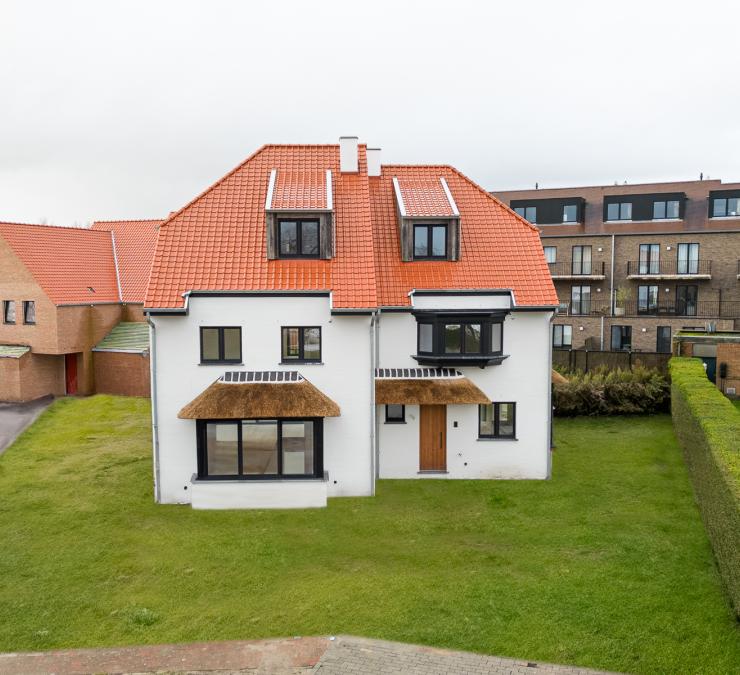 Achteraanzicht houtskeletbouwwoning