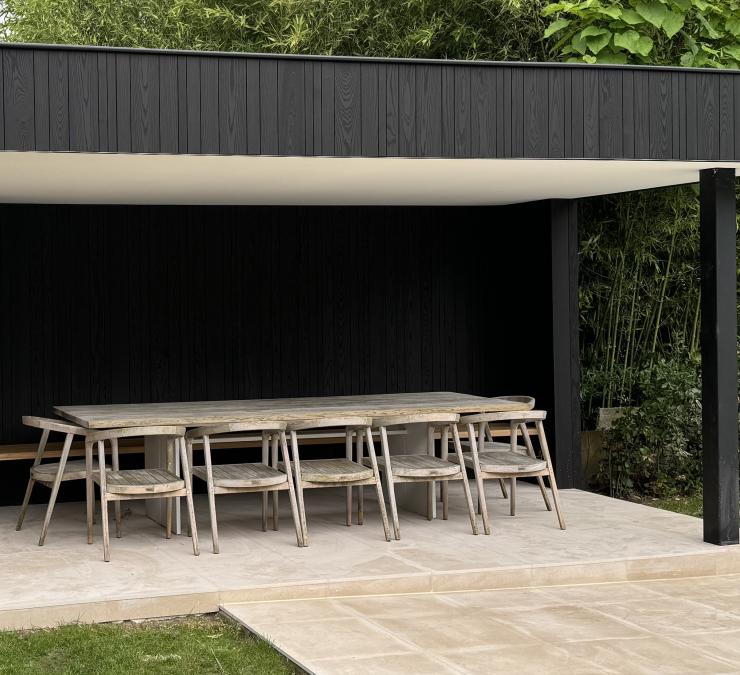 Overkapping in thermisch essen Plus Line QC zwart geolied