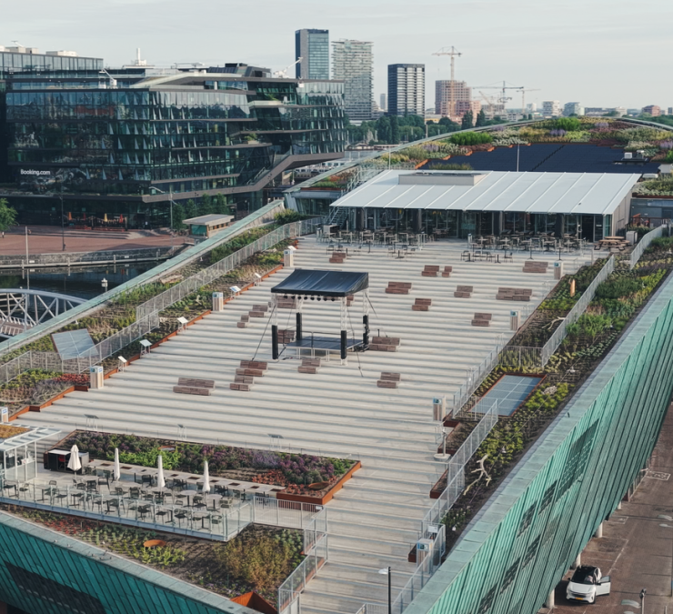 Musée NEMO Amsterdam : toit-terrasse en bois Accoya