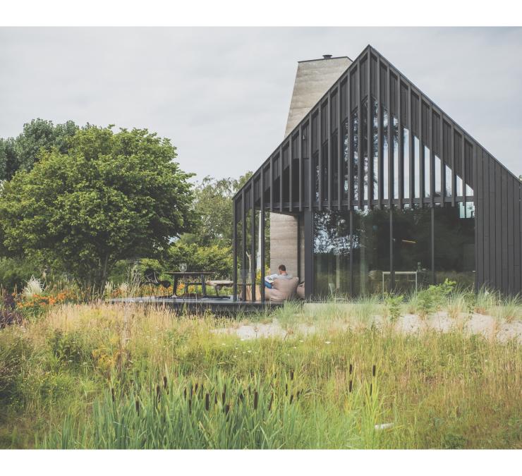 Hedendaagse architectuur midden in natuurlandschap