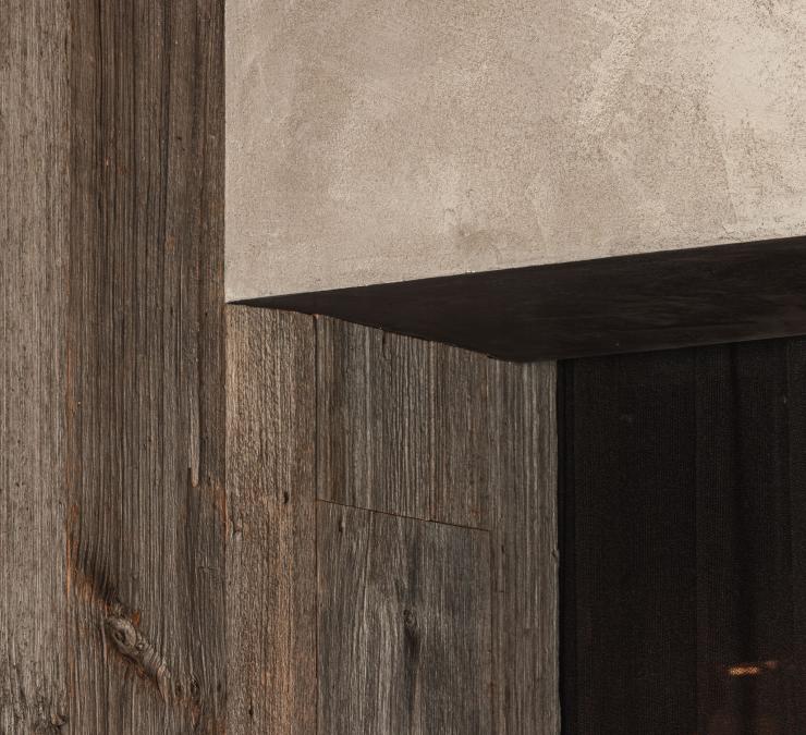 Detail barnwood wandbekleding